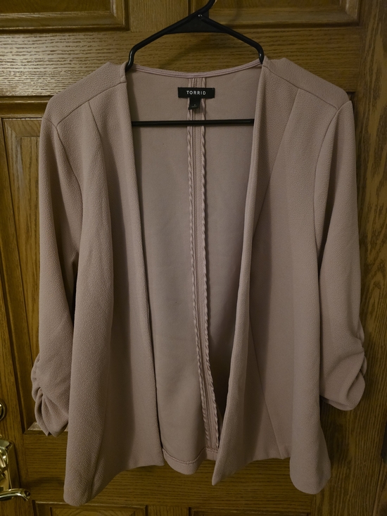 torrid Jackets & Blazers - Torrid Blush Pink Open Front Blazer Jacket